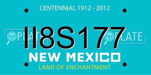 II8S177 New Mexico License Plate