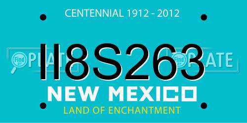 II8S263 New Mexico License Plate
