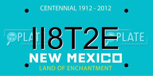 II8T2E New Mexico License Plate