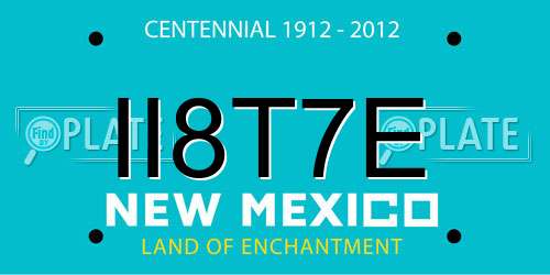 II8T7E New Mexico License Plate