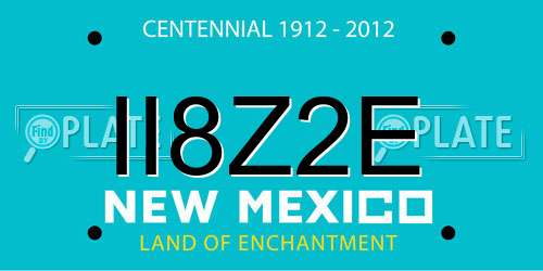II8Z2E New Mexico License Plate