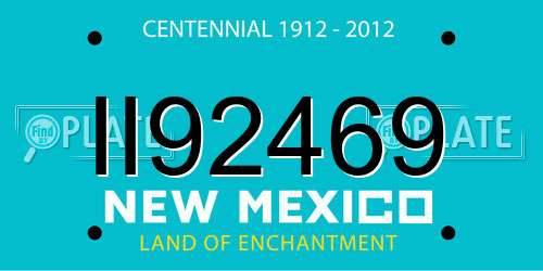 II92469 New Mexico License Plate