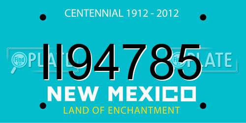II94785 New Mexico License Plate