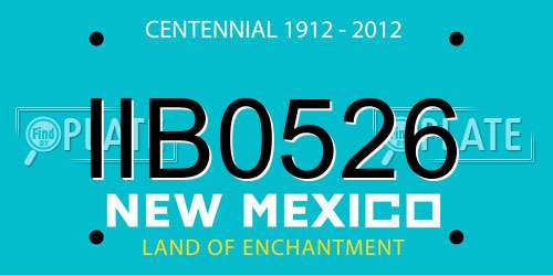 IIB0526 New Mexico License Plate