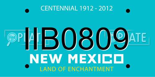 IIB0809 New Mexico License Plate