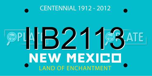 IIB2113 New Mexico License Plate