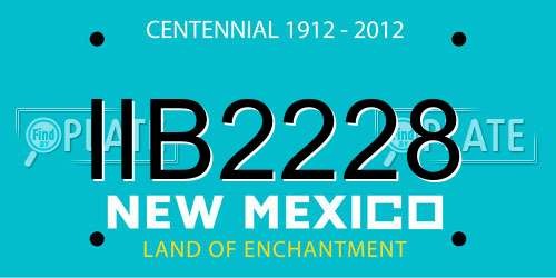 IIB2228 New Mexico License Plate