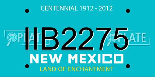 IIB2275 New Mexico License Plate