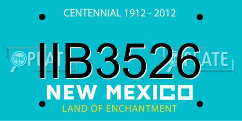 IIB3526 New Mexico License Plate