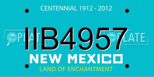 IIB4957 New Mexico License Plate