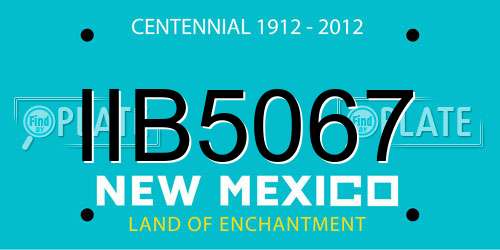 IIB5067 New Mexico License Plate