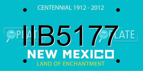 IIB5177 New Mexico License Plate