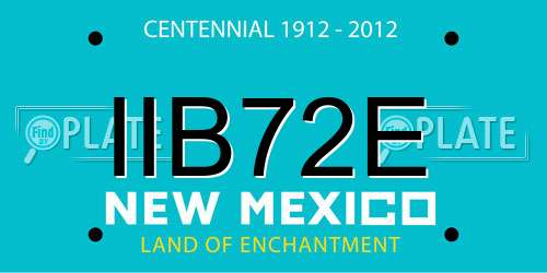 IIB72E New Mexico License Plate
