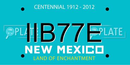 IIB77E New Mexico License Plate