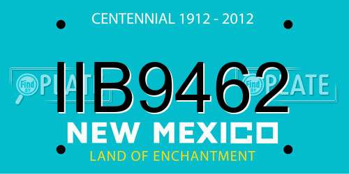 IIB9462 New Mexico License Plate