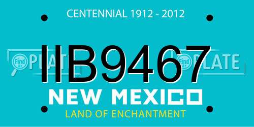 IIB9467 New Mexico License Plate