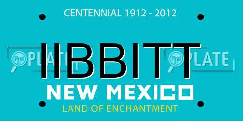IIBBITT New Mexico License Plate