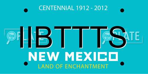 IIBTTTS New Mexico License Plate