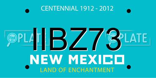 IIBZ73 New Mexico License Plate