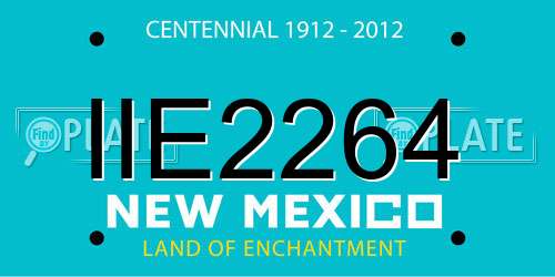 IIE2264 New Mexico License Plate