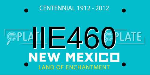 IIE460 New Mexico License Plate