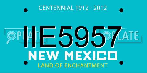 IIE5957 New Mexico License Plate