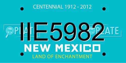 IIE5982 New Mexico License Plate
