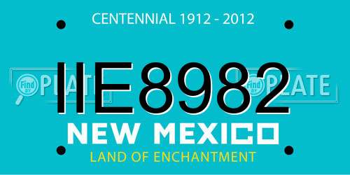 IIE8982 New Mexico License Plate