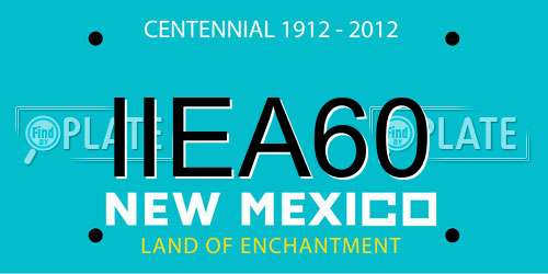 IIEA60 New Mexico License Plate