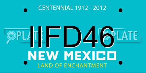 IIFD46 New Mexico License Plate