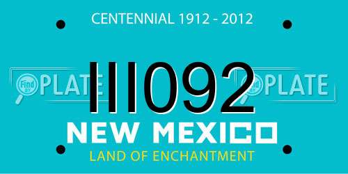 III092 New Mexico License Plate