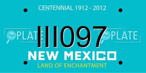 III097 New Mexico License Plate