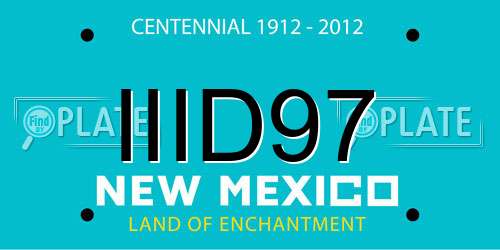 IIID97 New Mexico License Plate