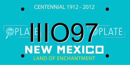 IIIO97 New Mexico License Plate