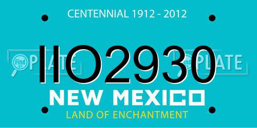 IIO2930 New Mexico License Plate