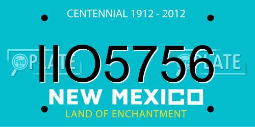 IIO5756 New Mexico License Plate