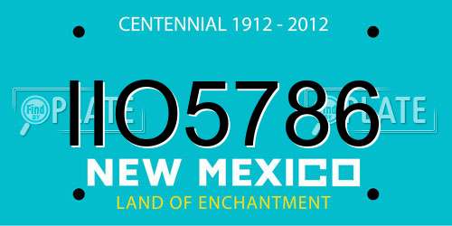 IIO5786 New Mexico License Plate