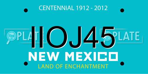 IIOJ45 New Mexico License Plate