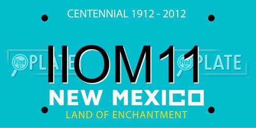 IIOM11 New Mexico License Plate