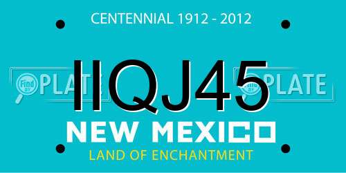 IIQJ45 New Mexico License Plate
