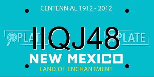 IIQJ48 New Mexico License Plate