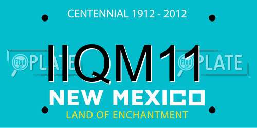 IIQM11 New Mexico License Plate