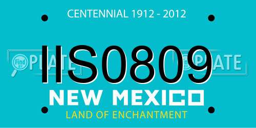 IIS0809 New Mexico License Plate