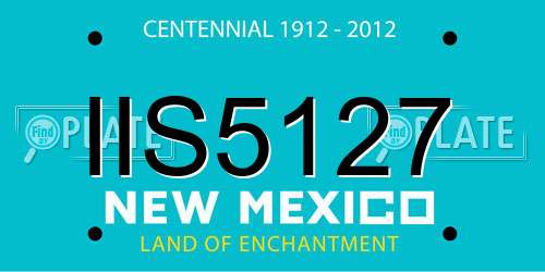 IIS5127 New Mexico License Plate