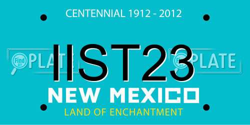 IIST23 New Mexico License Plate