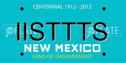 IISTTTS New Mexico License Plate