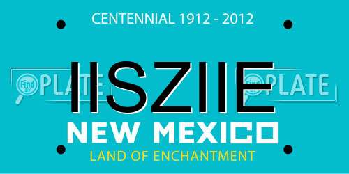 IISZIIE New Mexico License Plate
