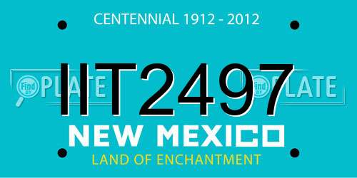 IIT2497 New Mexico License Plate