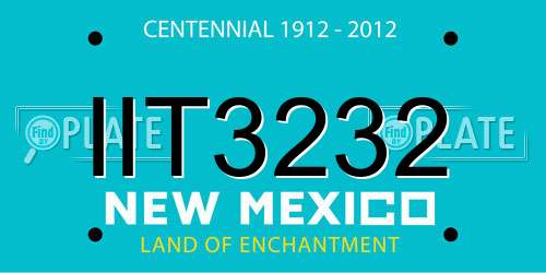 IIT3232 New Mexico License Plate