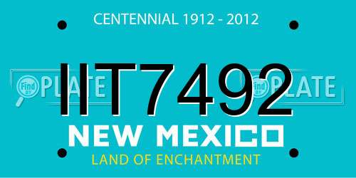 IIT7492 New Mexico License Plate